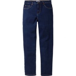 Dżinsy ze stretchem Classic Fit Tapered bonprix ciemnoniebieski. Niebieskie jeansy męskie regular bonprix. Za 79,99 zł.