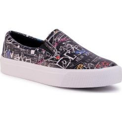 Tenisówki DKNY - Rev K1033684 Multi. Czarne półbuty damskie DKNY, bez wzorów, ze skóry, bez zapięcia. Za 549,00 zł.