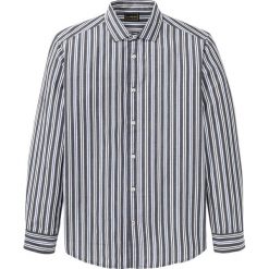 Koszula bonprix czarno-biały w paski. Czarne koszule męskie bonprix, xl, w paski, z bawełny, klasyczne, z klasycznym kołnierzykiem, bez rękawów. Za 99,99 zł.