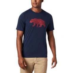 Koszulka Columbia Terra Vale™ II SS Tee 1888843464 - granatowy. Niebieskie koszulki męskie Columbia, s, bez wzorów, bez kołnierzyka, bez rękawów. Za 126,99 zł.