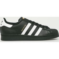Adidas Originals - Buty skórzane Superstar. Czarne sneakersy męskie adidas Originals, z okrągłym noskiem, na sznurówki. Za 399,90 zł.