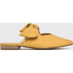 Answear - Klapki. Szare klapki damskie ANSWEAR, bez wzorów, z materiału, bez obcasa. W wyprzedaży za 39,90 zł.
