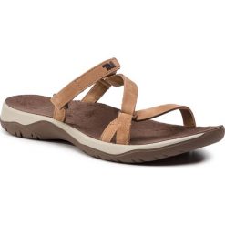Klapki TEVA - Elzada Slide Lea 1099274 Pecan. Pomarańczowe klapki damskie Teva, bez wzorów, ze skóry, bez obcasa. W wyprzedaży za 239,00 zł.