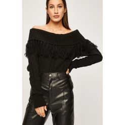 Answear - Sweter. Czarne swetry damskie ANSWEAR, uniwersalny, bez wzorów, z dzianiny, bez rękawów, bez kaptura. W wyprzedaży za 89,90 zł.