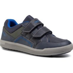 Sneakersy GEOX - J Arzach B. B J044AB 05411 CF4A3 S Navy/Military. Niebieskie trampki chłopięce Geox, bez wzorów, ze skóry ekologicznej, na rzepy. Za 219,00 zł.