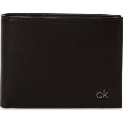 Calvin Klein - Portfel męski ze skóry, czarny. Czarne portfele męskie marki Calvin Klein, bez wzorów, ze skóry. Za 329,95 zł.