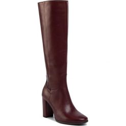 Kozaki GINO ROSSI - 71028-02 Maroon. Czerwone kozaki damskie Gino Rossi, ze skóry, przed kolano, na wysokim obcasie, na obcasie, bez zapięcia. Za 499,99 zł.