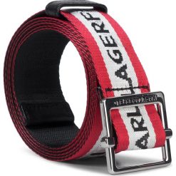 Pasek Damski KARL LAGERFELD - 96KW3199 Red. Szare paski damskie KARL LAGERFELD, w paski, z materiału. W wyprzedaży za 299,00 zł.
