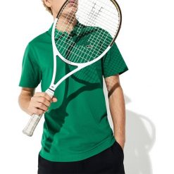 LACOSTE POLO > L1230-S6W. Koszulki męskie Lacoste, s, bez wzorów, z bawełny, eleganckie, bez rękawów. W wyprzedaży za 199,99 zł.