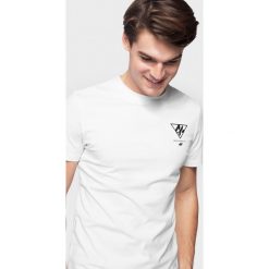 T-shirt męski TSM203 - biały. Białe koszulki męskie 4f, m, bez wzorów, bez kołnierzyka. Za 29,99 zł.