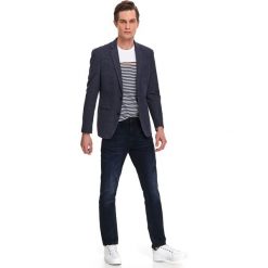 Spodnie denim slim fit. Spodnie męskie Top Secret, do pracy, na wiosnę, s, bez wzorów, z jeansu, eleganckie. Za 139,99 zł.