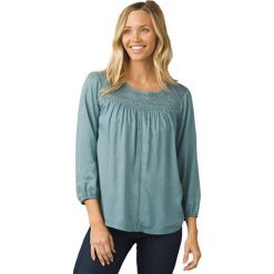 Prana Damska bluzka Robyn Top Bayo at Blue (rozmiar S). Niebieskie topy damskie PrAna, s, bez wzorów, bez rękawów. W wyprzedaży za 175,00 zł.