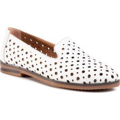 Lordsy LORETTA VITALE - 306 White. Białe półbuty damskie Loretta Vitale, bez wzorów, ze skóry, bez obcasa, na płaskiej podeszwie, bez zapięcia. Za 179,00 zł.
