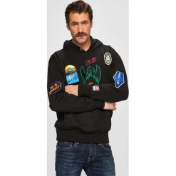 Diesel - Bluza. Czarne bluzy męskie Diesel, m, z aplikacjami, z elastanu, z kapturem. W wyprzedaży za 899,90 zł.