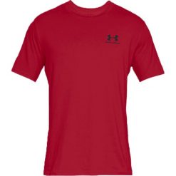 Under Armour Sportstyle Left Chest Tee 1326799-600 t-shirt męskie czerwone XL. Czerwone t-shirty męskie Under Armour, xl, bez wzorów, z bawełny, sportowe, bez kołnierzyka, krótkie. W wyprzedaży za 69,99 zł.