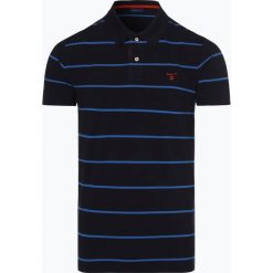 Gant - Męska koszulka polo, niebieski. Niebieskie koszulki męskie GANT, xl, w paski, z bawełny, polo, bez rękawów. Za 449,95 zł.