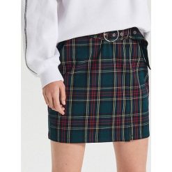 Mini spódnica w kratę - Khaki. Brązowe spódniczki damskie Cropp, s, bez wzorów, mini. Za 69,99 zł.