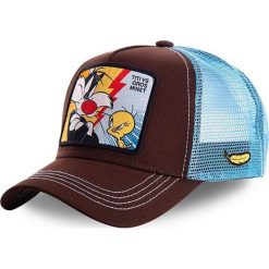 Capslab - Czapka. Pomarańczowe czapki damskie CapsLab, z aplikacjami, z bawełny. Za 129,90 zł.