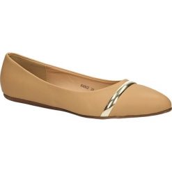BALERINY S.BARSKI 64502. Brązowe baleriny damskie S.barski, bez wzorów, bez obcasa. Za 19,99 zł.