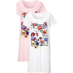 Cellbes Koszula nocna 2 Pack jasnoróżowy biały female różowy/biały 46/48. Różowe koszule nocne damskie Cellbes, z nadrukiem, z okrągłym kołnierzem, z krótkim rękawem. W wyprzedaży za 89,00 zł.