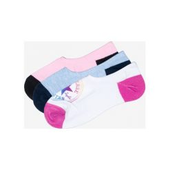 Converse 3-pack Skarpetki Niebieski Różowy Biały. Różowe skarpetki damskie Converse, bez wzorów, z elastanu. Za 51,95 zł.