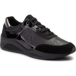 Sneakersy GEOX - D Omaya B D940SB 0PVHH C9999 Black. Czarne półbuty damskie Geox, na co dzień, bez wzorów, ze skóry ekologicznej, bez obcasa, na płaskiej podeszwie, bez zapięcia. W wyprzedaży za 279,00 zł.