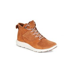 Buty Timberland FlyRoam Leather Hiker. Pomarańczowe trampki męskie Timberland, bez wzorów, bez zapięcia. Za 461,30 zł.