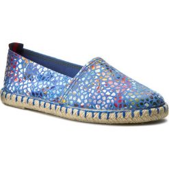 Espadryle SERGIO BARDI - Alberta FS127213817AB 513. Niebieskie espadryle damskie Sergio Bardi, w kolorowe wzory, ze skóry, na płaskiej podeszwie. W wyprzedaży za 149,00 zł.