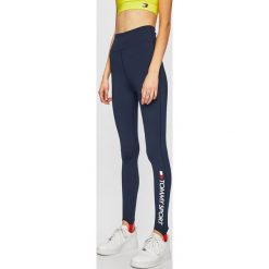 Tommy Sport - Legginsy. Niebieskie spodnie damskie Tommy Sport, s, z elastanu. W wyprzedaży za 179,90 zł.