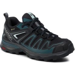 Trekkingi SALOMON - X Ultra 3 Prime Gtx W GORE-TEX 407862 20 W0 Black/Reflecting Pond/Icy Mom. Czarne półbuty damskie Salomon, ze skóry ekologicznej, bez obcasa, bez zapięcia. W wyprzedaży za 369,00 zł.