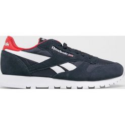 Reebok Classic - Buty CL Leather Mu. Niebieskie buty sportowe męskie Reebok Classic, ze skóry, na sznurówki, reebok classic. W wyprzedaży za 279,90 zł.