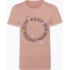 ONLY - T-shirt damski – Onlkita, różowy. Różowe t-shirty damskie ONLY, s, z haftami, bez kołnierzyka. Za 69,95 zł.