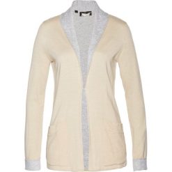 Sweter rozpinany bonprix beżowo-szary - jasnoszary melanż. Szare kardigany damskie bonprix. Za 49,99 zł.
