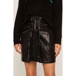 Armani Exchange - Spódnica. Czarne spódniczki damskie Armani Exchange, bez wzorów, z elastanu, z podwyższonym stanem, mini, ołówkowe. Za 559,90 zł.