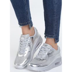 Srebrne Buty Sportowe Alikeness. Szare buty sportowe damskie marki Born2be, z materiału. Za 89,99 zł.