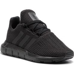 Buty adidas - Swift Run C F34319 Cblack/Cblack/Cblack. Czarne półbuty dziewczęce Adidas, na sznurówki. Za 229,00 zł.