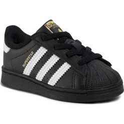 Buty adidas - Superstar El I EF5396 Cblack/Ftwwht/Cblack. Czarne półbuty dziewczęce Adidas, na sznurówki. Za 229,00 zł.
