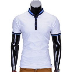 T-shirty męskie: T-SHIRT MĘSKI Z NADRUKIEM S765 – BIAŁY