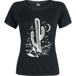 Banned Cactus Tee Koszulka damska czarny. Czarne bluzki z odkrytymi ramionami marki Banned, xl, z nadrukiem, z materiału. Za 62,90 zł.