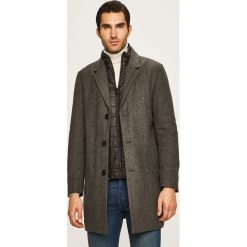 Dkny - Płaszcz. Szare płaszcze męskie DKNY, s, bez wzorów, z poliesteru, bez kaptura. W wyprzedaży za 379,90 zł.