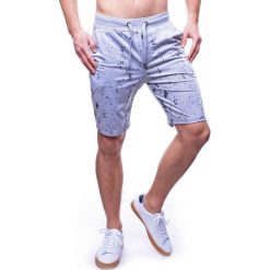 Krótkie spodenki męskie szare Recea. Szare spodenki i szorty męskie Recea, xl, z nadrukiem, z bawełny, krótkie. W wyprzedaży za 32,99 zł.