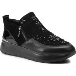 Sneakersy GEOX - D Gendry C D945TC 02254 C9997 Black. Czarne półbuty damskie Geox, z zamszu. W wyprzedaży za 349,00 zł.