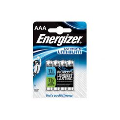 Zestaw 4 baterii AAA-LR3 litowe. Szare plecaki męskie ENERGIZER, bez wzorów. Za 39,99 zł.