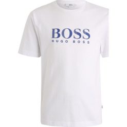T-shirty chłopięce: BOSS Kidswear KURZARM ZBASIC Tshirt z nadrukiem weiß/hellblau