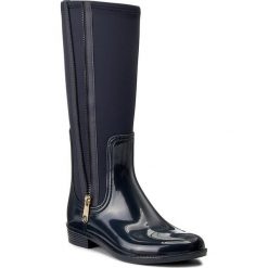 Kalosze TOMMY HILFIGER - Odette 13R FW0FW01601 Midnight 403. Czarne buty zimowe damskie marki TOMMY HILFIGER, z bawełny. W wyprzedaży za 299,00 zł.