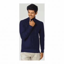 William de Faye męski sweter WFM12 XL ciemnoniebieski. Niebieskie swetry męskie William de Faye, xl, bez wzorów, z kaszmiru. Za 249,00 zł.