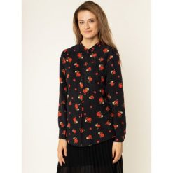 Koszula The Kooples Chemisie FCCC19048K. Czarne bluzki damskie The Kooples, bez wzorów, z jedwabiu, bez kołnierzyka, bez rękawów. W wyprzedaży za 469,00 zł.