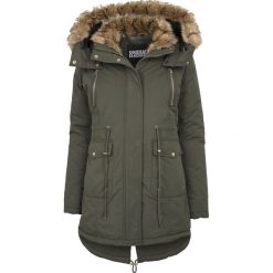 Parki damskie: Urban Classics Ladies Imitation Fur Parka Płaszcz damski oliwkowy