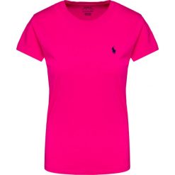 T-shirt POLO RALPH LAUREN. Białe bluzki damskie Polo Ralph Lauren, bez wzorów, z bawełny, z okrągłym kołnierzem. Za 270,00 zł.