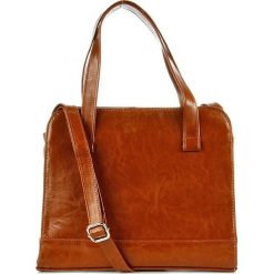 Torebka skórzana damska kuferek DAN-A T244 camel - camel. Brązowe kuferki damskie DAN-A, bez wzorów, ze skóry, bez dodatków. Za 219,99 zł.